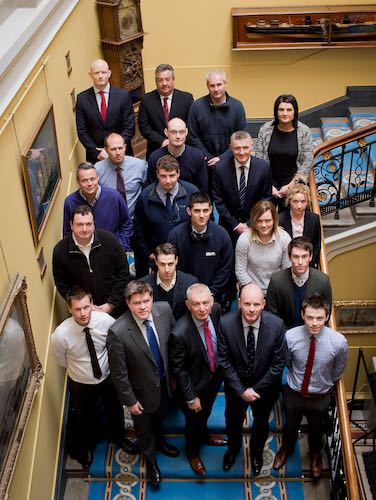 The attendees at NIGTA's first Trade Awareness Course pictured at the Harbour Commissioners Office.