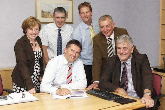 NIGTA delegates, back row, Fiona McCord; John Cunningham; Alan Bristow and Robin Irvine with Declan Billington, front left, President, NIGTA who met with Jim Nicholson MEP , front right, to discuss a range of topics that are of concern at the moment.