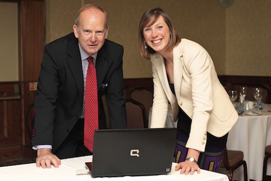 Claudine Heron, President, NIGTA with Dr Sinclair Mayne, Departmental Scientific Adviser with DARD, Guest Speaker at last weeks NIGTA Meeting. Photo: Columba O'Hare