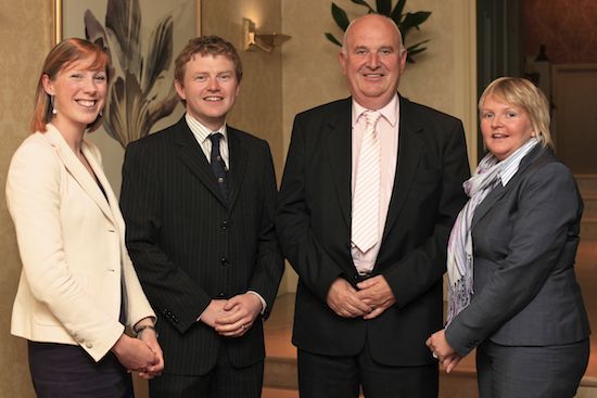 Claudine Heron, NIGTA President with NIGTA members, David Mawhinney, George Starrett and Andrea Russell. Photo: Columba O'Hare