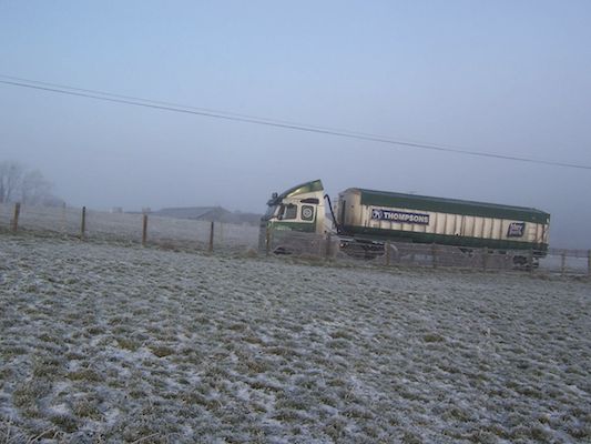 Thompsons Moy Park Lorry in the Snow Thompsons Moy Park Lorry in the Snow